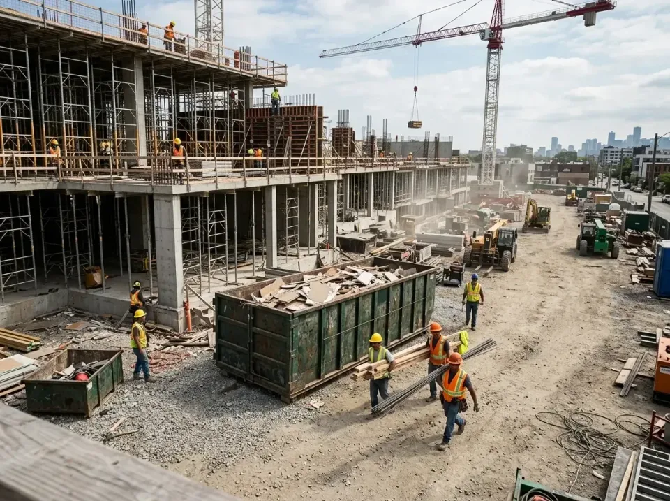 commercial-construction-site-w-002 — frequently asked questions, Low Cost Construction Dumpster Rental in Milaca, MN